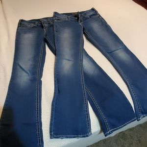 2 pairs of Silver jeans